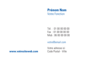 Carte de visite - Ref CV-A4810