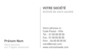 Carte de visite - Ref CV-A6443