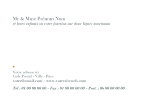 Carte de visite grand format - Ref CV-D684