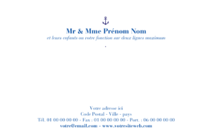 Carte de visite grand format - Ref CV-D9956