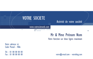Carte de visite grand format - Ref CV-D9961