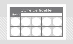 Carte de fidélité noire