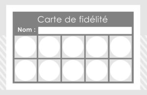 Carte de fidélité noire