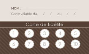 Carte de fidélité prune