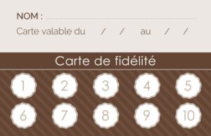 Carte de fidélité prune