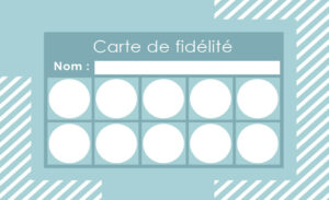 Carte de fidélité verte