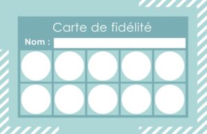 Carte de fidélité verte