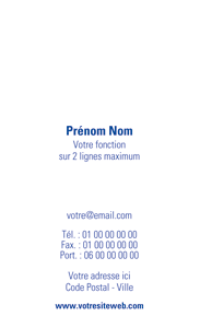 Carte de visite verticale - Ref CV-G10015