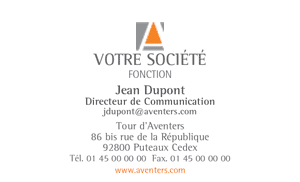 Carte de visite - Ref CV-A1650