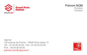 Carte de visite grand format - Ref CV-D14454