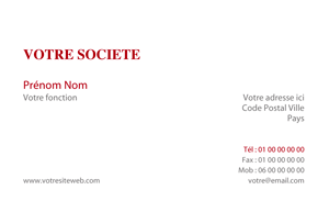 Carte de visite - Ref CV-A9615
