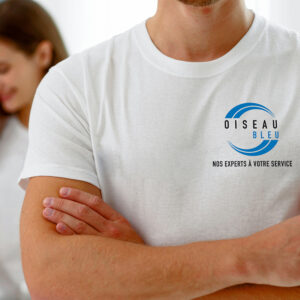 T-shirt mixte Roly® – Blanc recto verso – Image 3