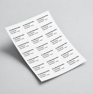 Planches d'étiquettes